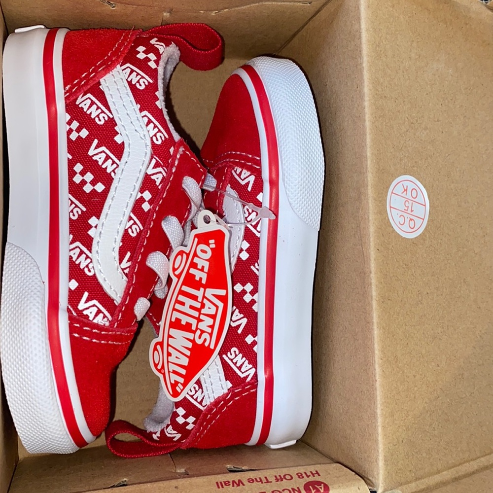 BRAND NEW RED VANS FOR TODDLERS